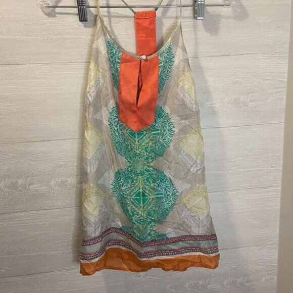 Aryn K. Women's Spaghetti‎ Straps Silk Medallion Print Cami Top - Picture 3 of 7